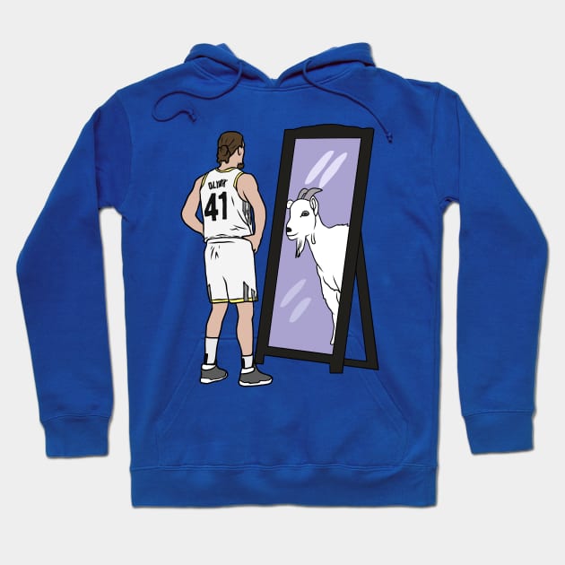 Kelly Olynyk Mirror GOAT (Jazz) Hoodie by rattraptees